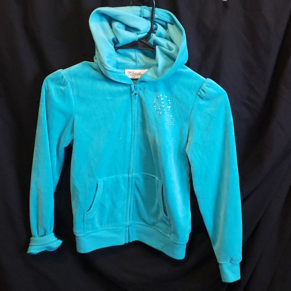 Kids hooded zipper jacket